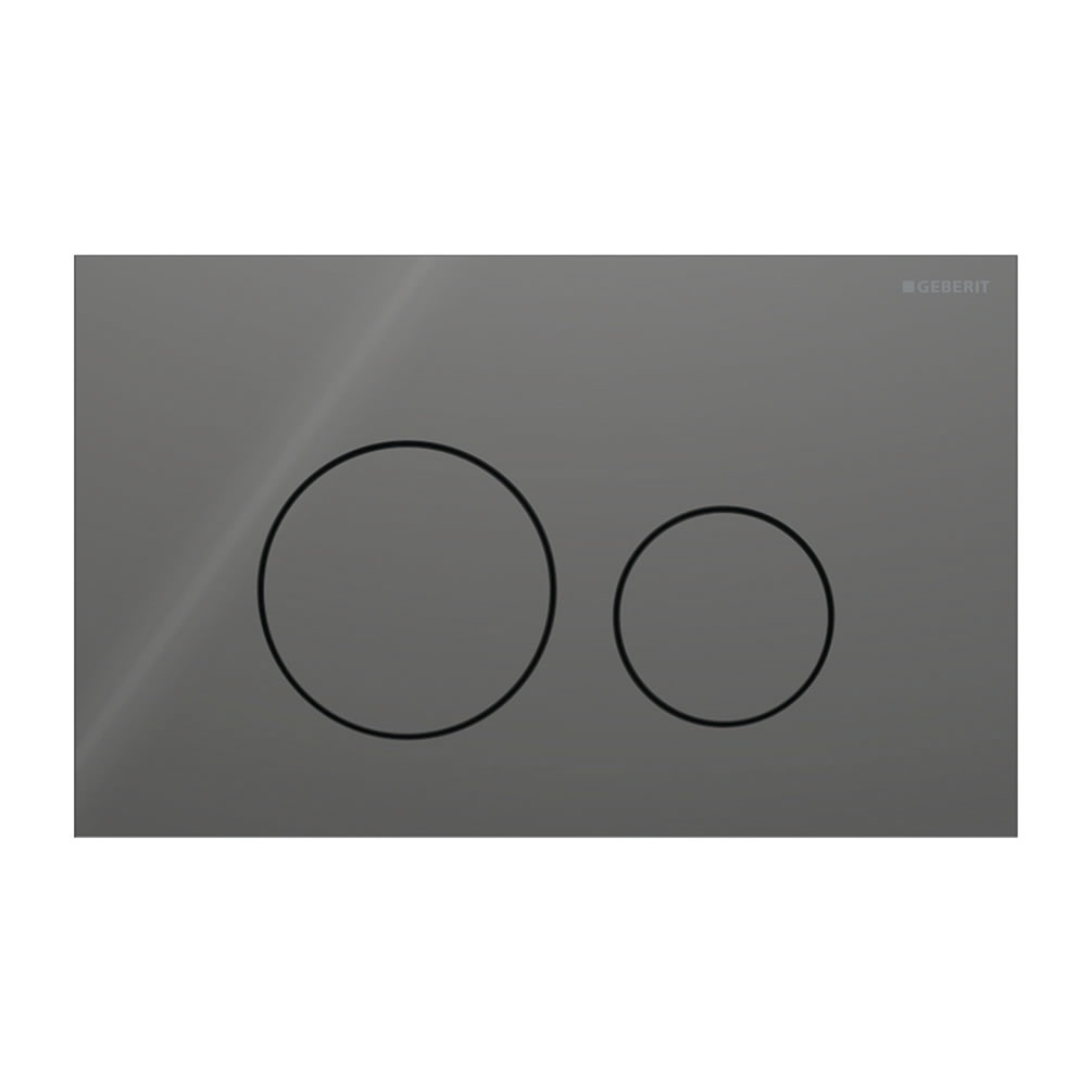 Cutout image of Geberit Sigma40 Round Lava Glass Dual Flush Plate